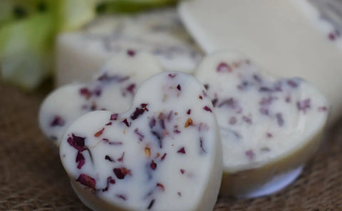 Heart-Shaped Moisturizing Bar – Rose Garden Skincare Essential | Made in USA Bathsheba Body Works 