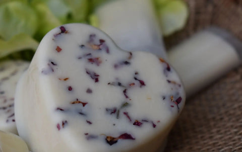 Heart-Shaped Moisturizing Bar – Rose Garden Skincare Essential | Made in USA Bathsheba Body Works 