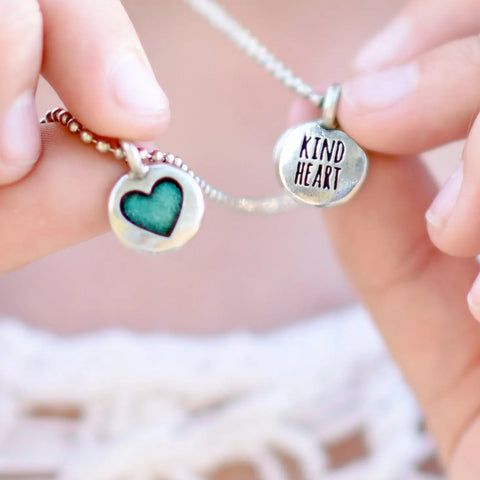 Hearts of Gold Dainty Double-Sided Necklace – Compassionate Gift Jewelry | Made in USA by Whitney Howard Designs Whitney Howard Designs  Hearts of Gold