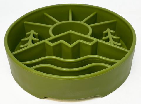 Great Outdoors Enrichment Slow Feeder Dog Bowl – Interactive Pet Dish | Made in USA SodaPup  EBOWL