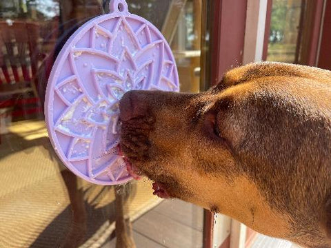 Lotus Pattern Dog Lick Mat With Suction Cups – Enrichment Feeding Tool | Made in USA SodaPup  EMAT