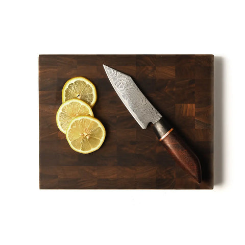 Japanese Style Petty Knife – Handcrafted Wood Handle – Precision Kitchen Paring Knife | Made in USA Words with Boards  petty knife