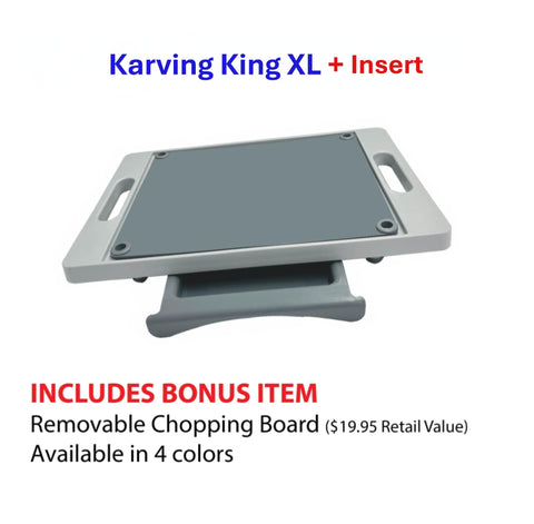 Dripless 2-in-1 Cutting Board System – Removable Tray – Made in USA Karving King 
