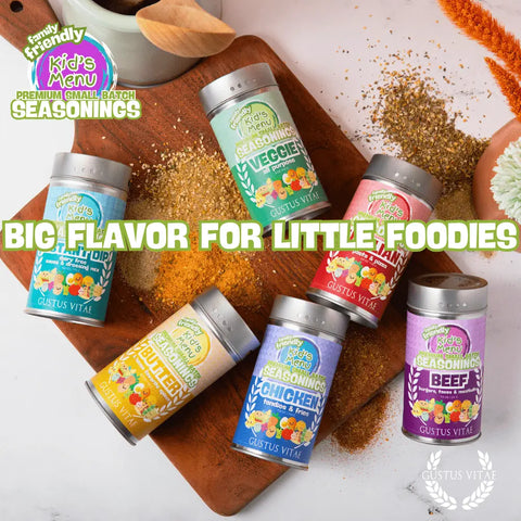 Kids Veggie All Purpose Seasoning 5 oz – Mild Flavor | Made in USA Gustus Vitae  Gourmet Seasonings