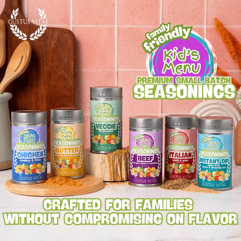 Kids Veggie All Purpose Seasoning 5 oz – Mild Flavor | Made in USA Gustus Vitae  Gourmet Seasonings