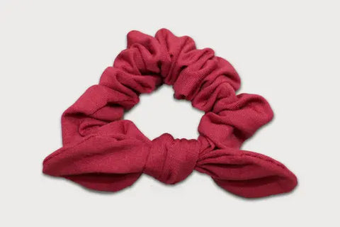Knotted Bow Hair Scrunchie – Soft Thermoregulating Fabric | Made in USA Goodnighties  item
