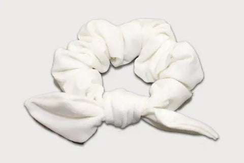Knotted Bow Hair Scrunchie – Soft Thermoregulating Fabric | Made in USA Goodnighties  item