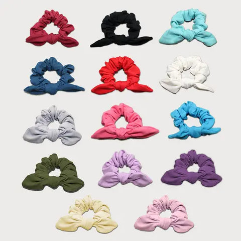Knotted Bow Hair Scrunchie – Soft Thermoregulating Fabric | Made in USA Goodnighties  item