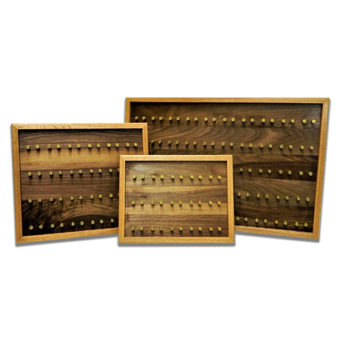 Large Brass Casing Challenge Coin Display – Oak Walnut Wood | Made in USA Legacies of America Woodworking Company  Challenge Coin Display