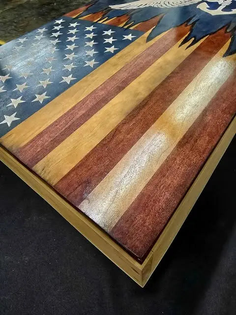 Large Cherry Hardwood Concealment Box 19x34x4.5 Inch – Custom Storage Solution | Handcrafted in USA by Veterans American Grains LLC 