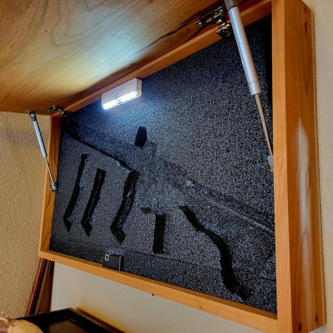 Large Cherry Hardwood Concealment Box 19x34x4.5 Inch – Custom Storage Solution | Handcrafted in USA by Veterans American Grains LLC 