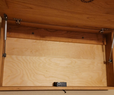 Large Cherry Hardwood Concealment Box 19x34x4.5 Inch – Custom Storage Solution | Handcrafted in USA by Veterans American Grains LLC 
