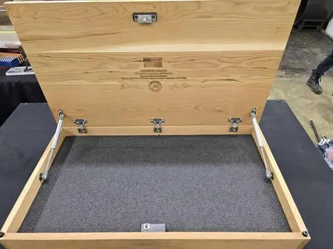 Large Cherry Hardwood Concealment Box 19x34x4.5 Inch – Custom Storage Solution | Handcrafted in USA by Veterans American Grains LLC 