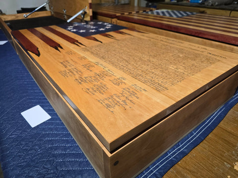 Large Cherry Hardwood Concealment Box 19x34x4.5 Inch – Custom Storage Solution | Handcrafted in USA by Veterans American Grains LLC 