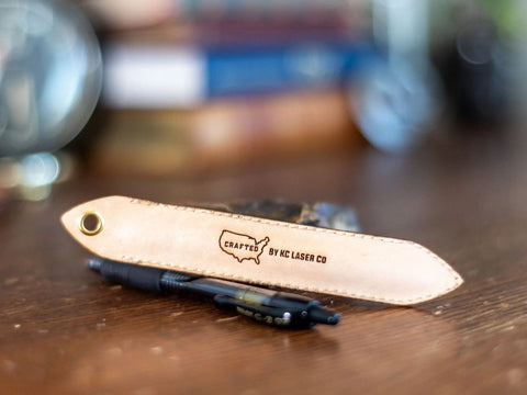 Leather Pen Sleeve for G2 Pens – Handcrafted in USA by Crafted x KC Laser Co KC Laser Co 