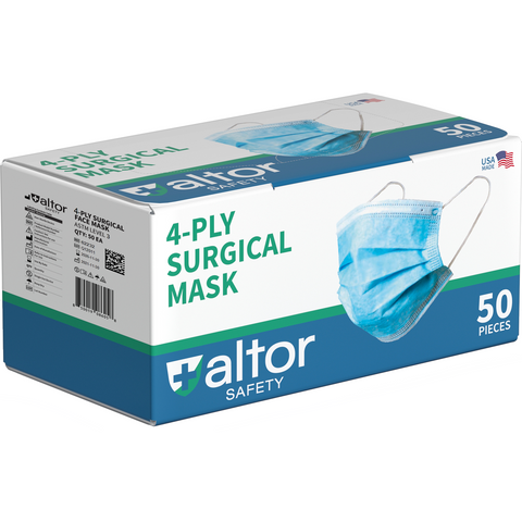 ASTM Level 3 Surgical Face Mask – 4-Ply Medical Grade | FDA Cleared & Made in USA Altor Safety  Disposable Face Masks