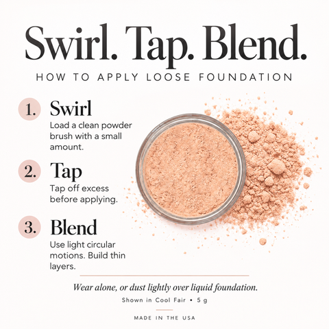 Loose Mineral Foundation Powder – Matte Finish for Oily and Combination Skin | Handcrafted in USA Taylor Made Organics  foundation