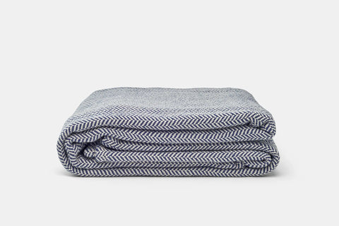 Luxury Herringbone Cotton Throw – USA-Made, Heirloom-Quality Blanket for Home or Gifts American Blossom Linens  Blankets