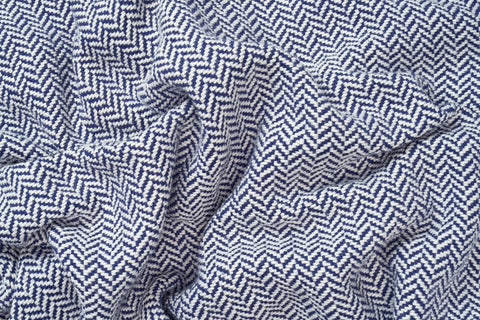 Luxury Herringbone Cotton Throw – USA-Made, Heirloom-Quality Blanket for Home or Gifts American Blossom Linens  Blankets