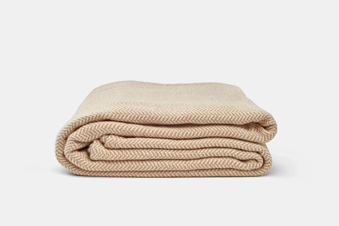 Luxury Herringbone Cotton Throw – USA-Made, Heirloom-Quality Blanket for Home or Gifts American Blossom Linens  Blankets