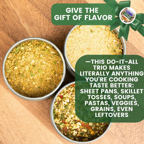 Made for Dinner Supper Table Seasonings Gift Set 3-Pack – Gourmet Spice Blends | Handcrafted in USA Gustus Vitae  Collections & Gift Sets