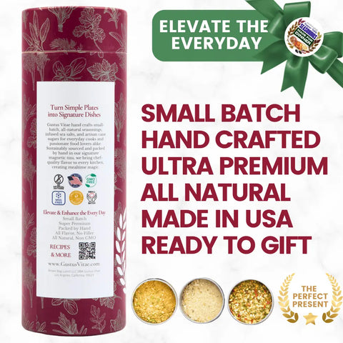 Made for Dinner Supper Table Seasonings Gift Set 3-Pack – Gourmet Spice Blends | Handcrafted in USA Gustus Vitae  Collections & Gift Sets