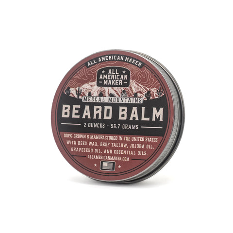 Mescal Mountains Beard Balm 2 Oz – Natural Conditioning with Black Currant & Absinthe Scent | Made in USA All American Maker 