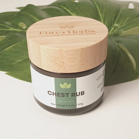 Natural Chest Rub 2 Oz – Soothing Respiratory Care | Handcrafted in USA Forev'Herbs  Chest Rub
