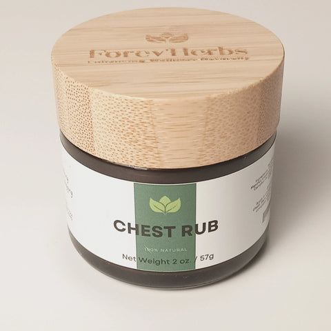 Natural Chest Rub 2 Oz – Soothing Respiratory Care | Handcrafted in USA Forev'Herbs  Chest Rub