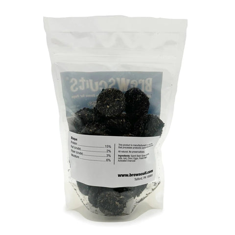 Natural Dog Treats – Blaque Brew Mints 4 oz – Activated Charcoal Fresh Mint | Made in USA Brewscuits 