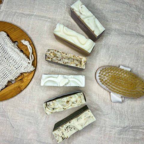 Natural Tallow Soap Bundle 6 Bars – Moisturizing Bath & Body Set with Exfoliating Pouch | Made in USA Born to be Free  soap