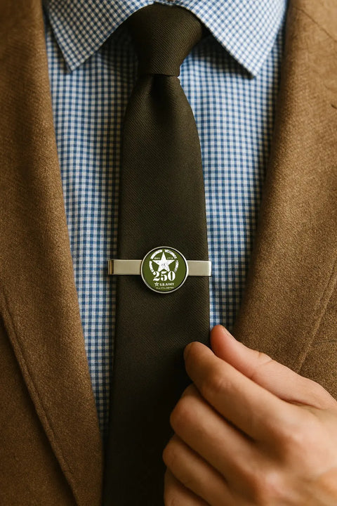 Officially Licensed Military Tie Bar - 250th Anniversary Tarnish Free- Made in USA (Army, Navy, Marine - Made in USA Michelle Marie Boutique  Tie clips