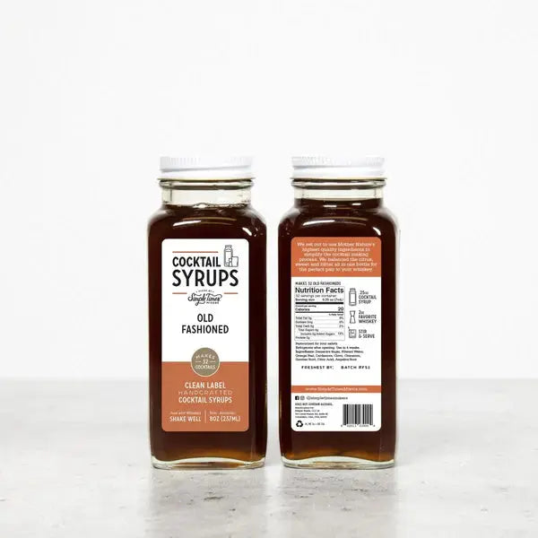 Old Fashioned Cocktail Syrup Simple Times Mixers 