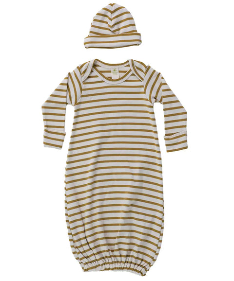 Organic Cotton Baby Sleep Gown Set – Soft Rib Fabric – Made in USA Spiritex | Sustainable Apparel  Short Sleeve Snappie