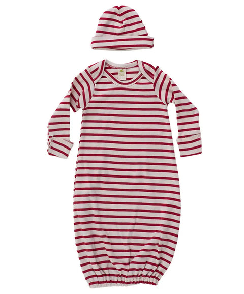 Organic Cotton Baby Sleep Gown Set – Soft Rib Fabric – Made in USA Spiritex | Sustainable Apparel  Short Sleeve Snappie