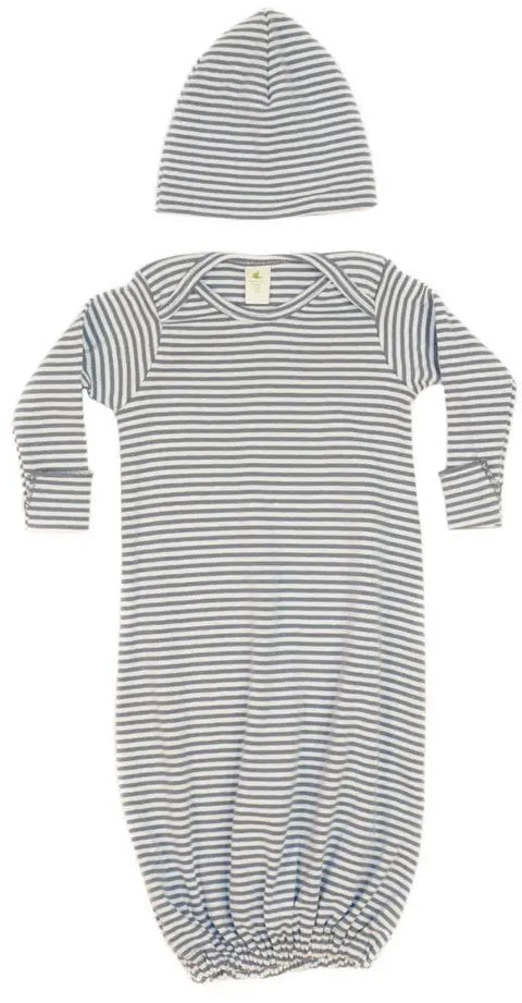 Organic Cotton Baby Sleep Gown Set – Soft Rib Fabric – Made in USA Spiritex | Sustainable Apparel  Short Sleeve Snappie
