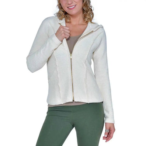 Organic Cotton Heavyweight Zip Hoodie – Mackenzie Eco-Friendly Jacket | Made in USA Spiritex | Sustainable Apparel  Women's Jackets & Vests
