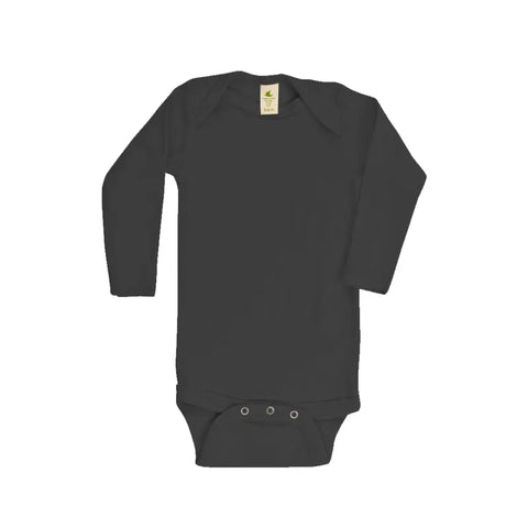 Organic Cotton Long Sleeve Baby Bodysuit – Soft Rib Fabric | Made in USA Spiritex | Sustainable Apparel  Long Sleeve Snappie