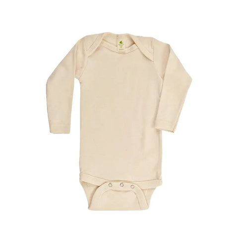 Organic Cotton Long Sleeve Baby Bodysuit – Soft Rib Fabric | Made in USA Spiritex | Sustainable Apparel  Long Sleeve Snappie