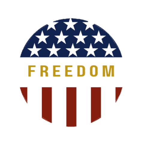 Organic Cotton Patriotic Freedom T-Shirt – Unisex Stretch Vinyl Print | Made in USA Suede Kloth 