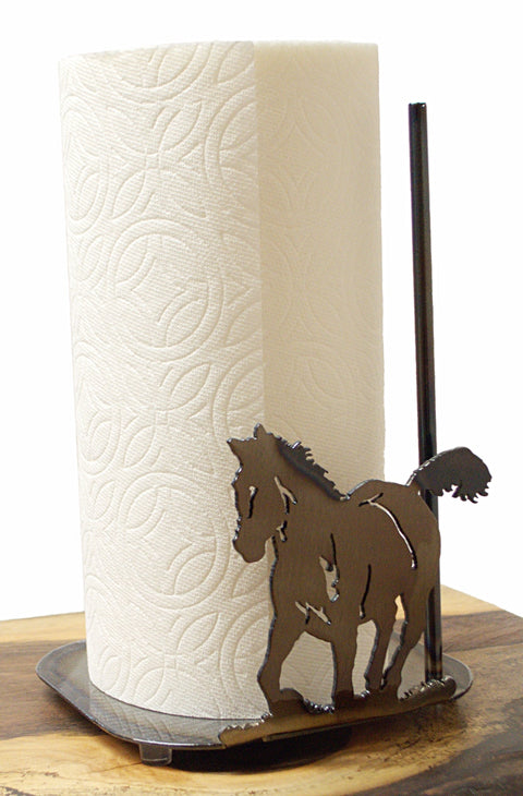 Rustic Horse Paper Towel Holder – Equestrian Kitchen Accessory | Handcrafted in USA Knights Home Decor  item