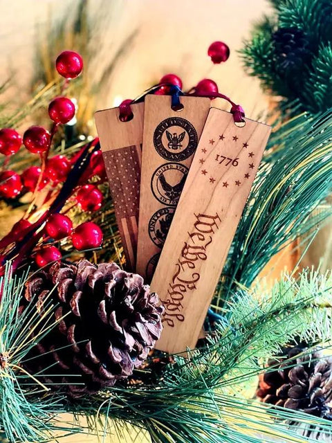 Patriot's Hardwood Engraved Bookmark Set American Grains LLC 