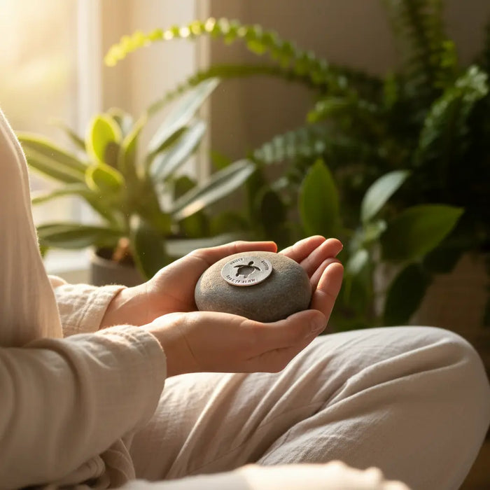 Pause Breath Take It Slow Meditation Stone - Mindfulness & Calm Gift Whitney Howard Designs  Meditation Stones