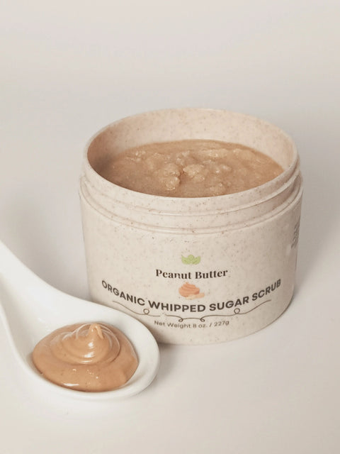 Peanut Butter Organic Whipped Sugar Scrub 8oz – Handcrafted in USA Forev'Herbs  Sugar Scrub