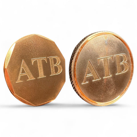 Custom Engraved Golf Ball Markers Set – Brass and Copper – Made in USA Fairway Reserve 