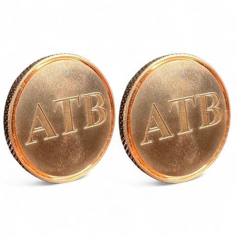 Custom Engraved Golf Ball Markers Set – Brass and Copper – Made in USA Fairway Reserve 