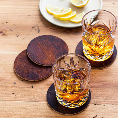 Premium Moose Leather Coaster Set – Handcrafted Drinkware Accessories | Made in USA Rogue Industries  Coasters