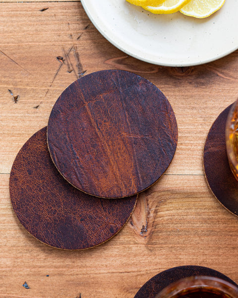 Premium Moose Leather Coaster Set – Handcrafted Drinkware Accessories | Made in USA Rogue Industries  Coasters
