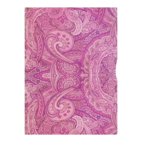 The Rogue Industries RFID Blocking Passport Sleeves feature a pink and purple paisley pattern with intricate floral and leaf designs, offering PassportGuard technology to protect your sensitive information.