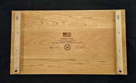 Red Line American Flag – 19" × 34" × 2" American Grains, LLC  Custom Wooden Flag